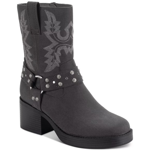 Sun + Stone Womens Norahh Moto Booties Charcoal Sz 11 MSRP $129 - Picture 1 of 5